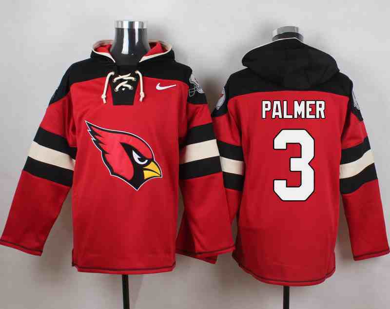 Nike Cardinals 3 Carson Palmer Red Hooded Jersey