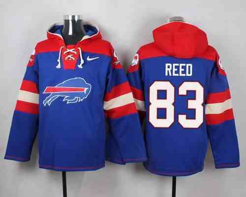 Nike Bills 83 Cedric Reed Blue Hooded Jersey