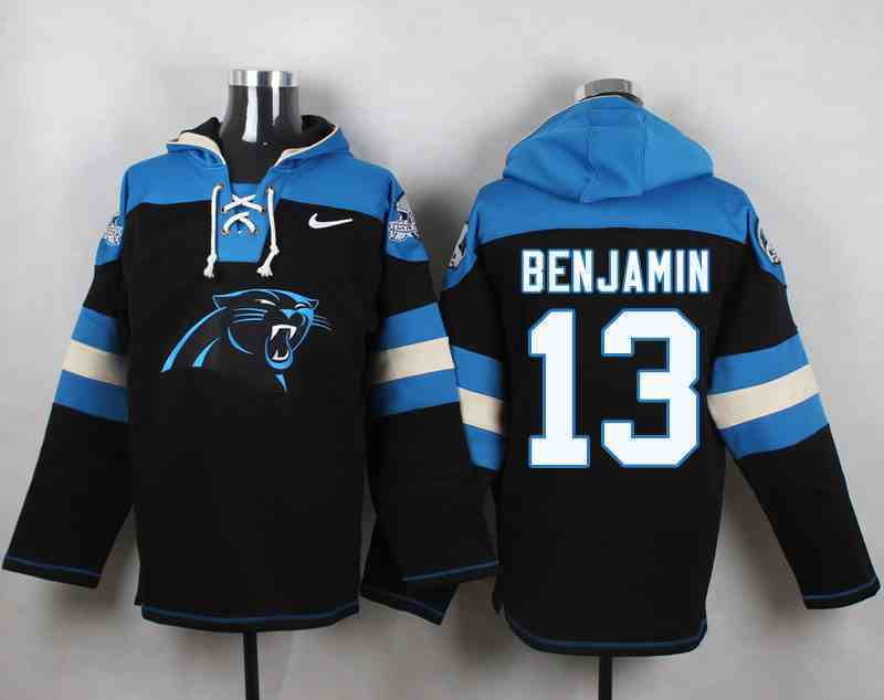 Nike Panthers 13 Kelvin Benjamin Black Hooded Jersey