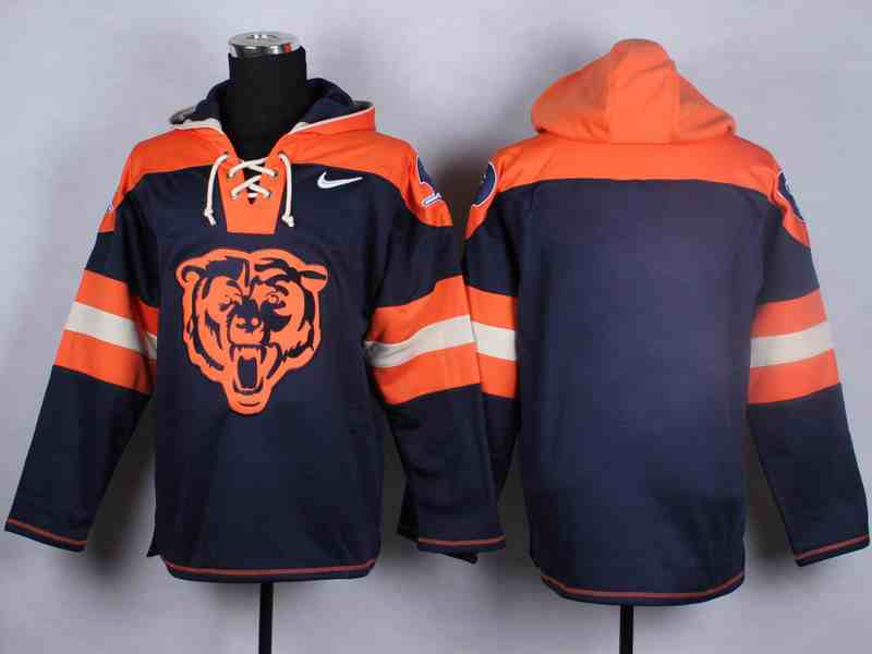 Nike Bears Navy Blue Hooded Jerseys