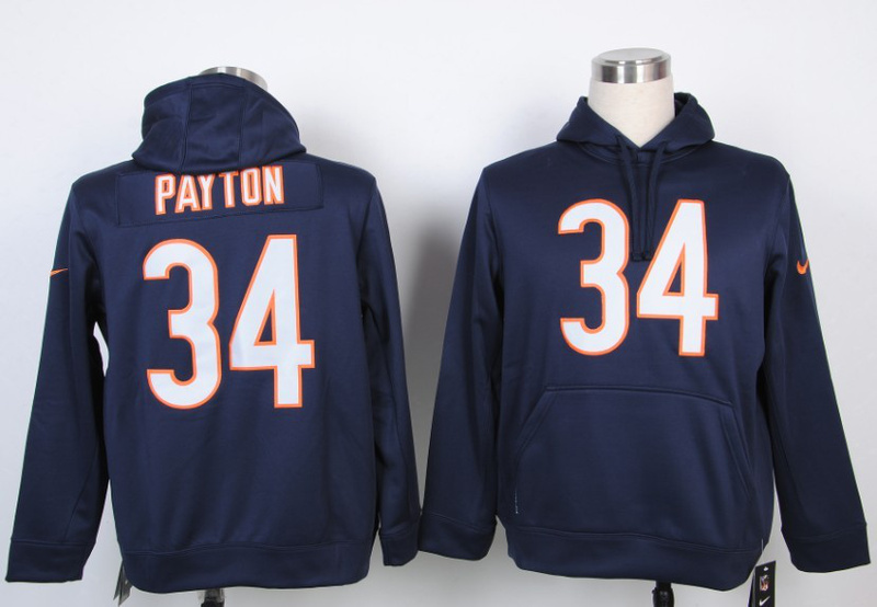 Nike Chicago Bears #34 Walter Payton Blue Hoody