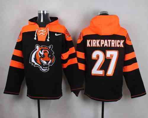 Nike Bengals 27 Dre Kirkpatrick Black Hooded Jersey