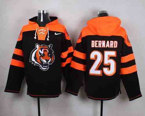 Nike Bengals 25 Giovani Bernard Black Hooded Jersey