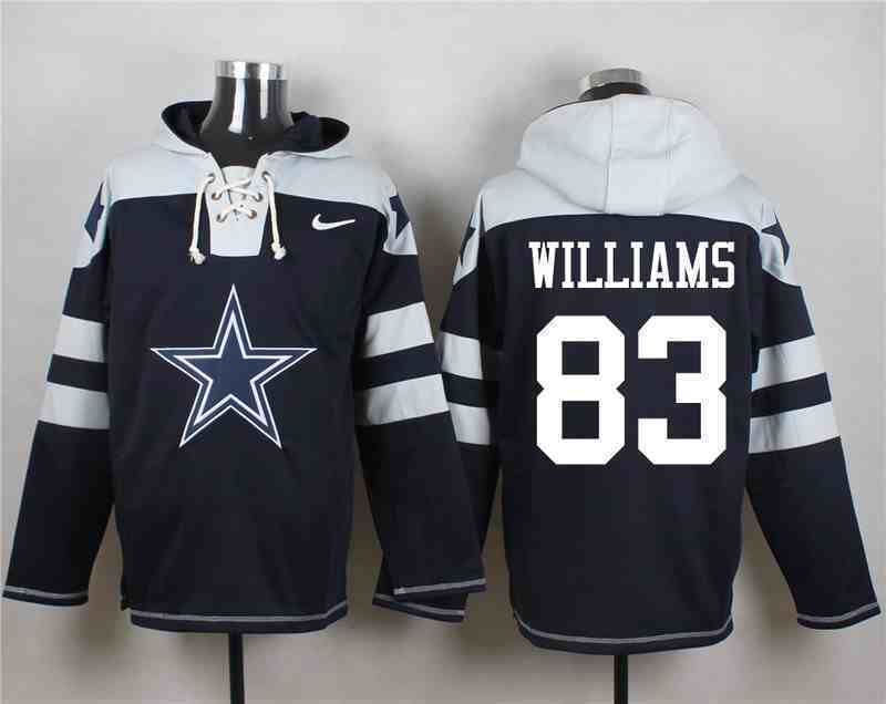Nike Cowboys 83 Terrance Williams Navy Hooded Jersey