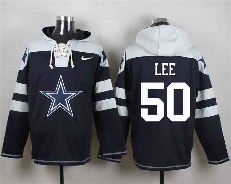 Nike Cowboys 50 Sean Lee Navy Hooded Jersey