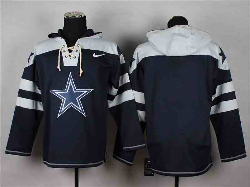 Nike Cowboys Navy Blue Hooded Jerseys