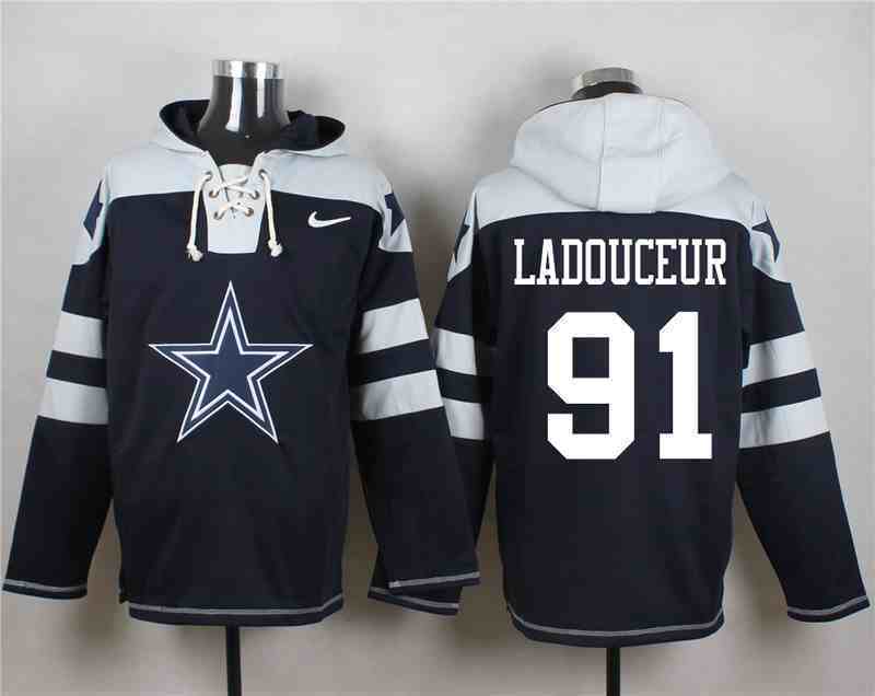 Nike Cowboys 91 L.P. Ladouceur Navy Hooded Jersey