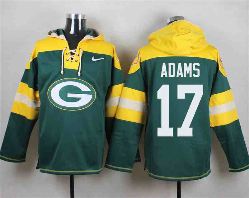 Nike Packers 17 Davante Adams Green Hooded Jersey