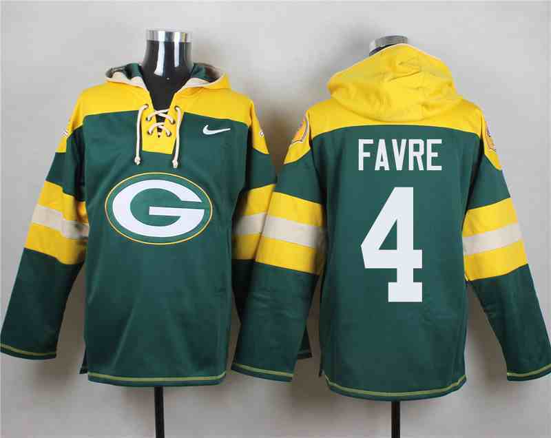 Nike Packers 4 Brett Favre Green Hooded Jersey