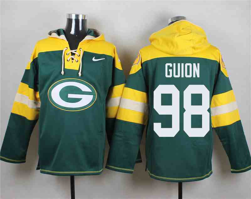 Nike Packers 98 Letroy Guion Green Hooded Jersey