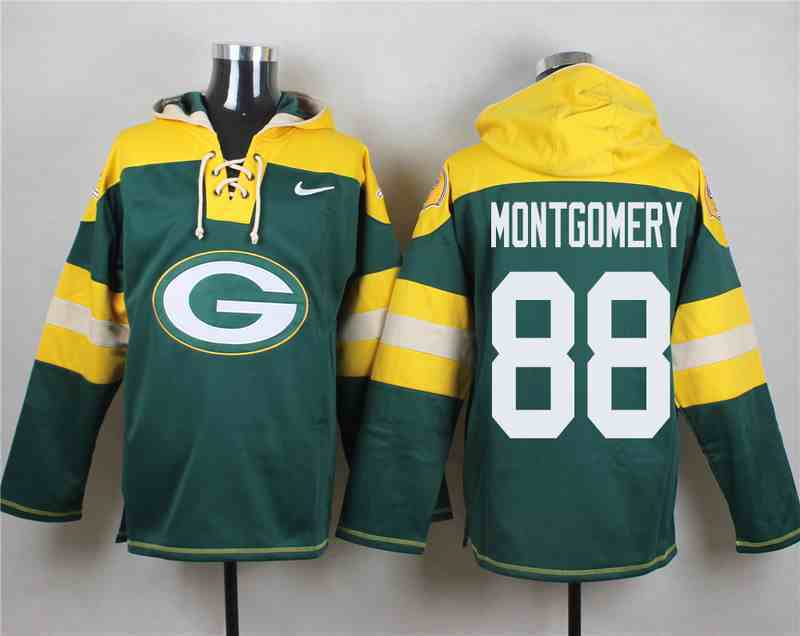 Nike Packers 88 Ty Montgomery Green Hooded Jersey