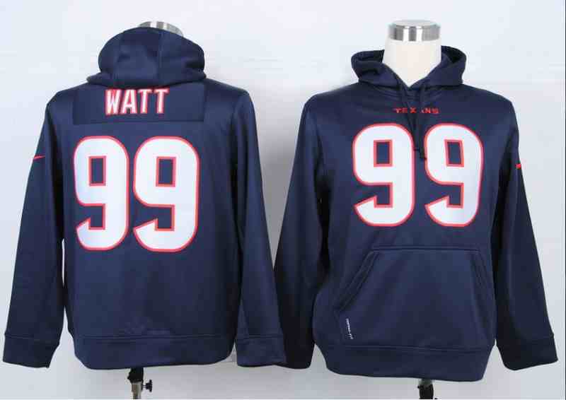 Nike Houston Texans #99 J.J. Watt Blue Hoody