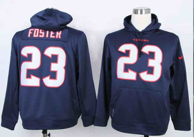 Nike Houston Texans #23 Arian Foster Blue Hoody