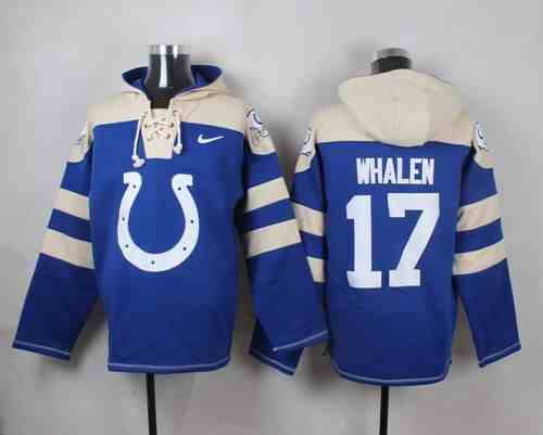 Nike Colts 17 Griff Whalen Blue Hooded Jersey