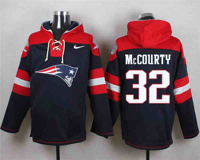 Nike Patriots 32 Devin McCourty Navy Hooded Jersey