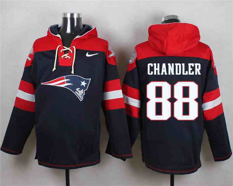 Nike Patriots 88 CHANDLER Navy Blue Hooded Jerseys