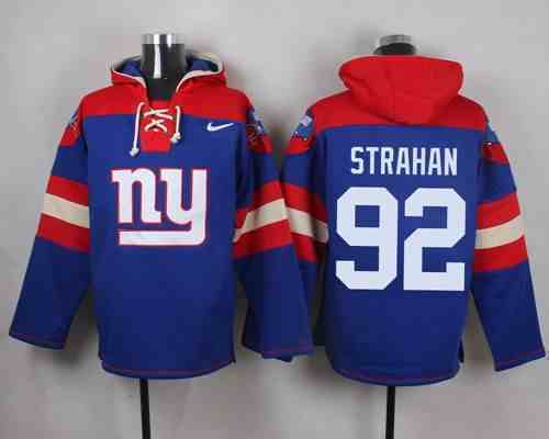 Nike Giants 92 Michael Strahan Hooded Jersey
