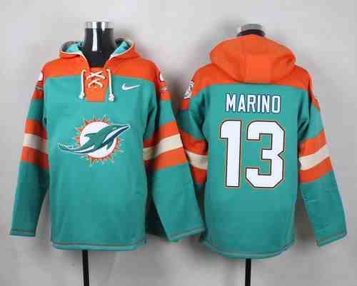 Nike Dolphins 13 Dan Marino Green Hooded Jersey