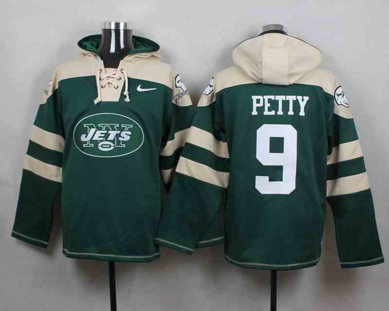 Nike Jets 9 Bryce Petty Green Hooded Jersey