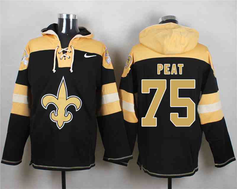 Nike Saints 75 Andrus Peat Black Hooded Jersey
