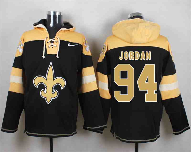 Nike Saints 94 Cameron Jordan Black Hooded Jersey