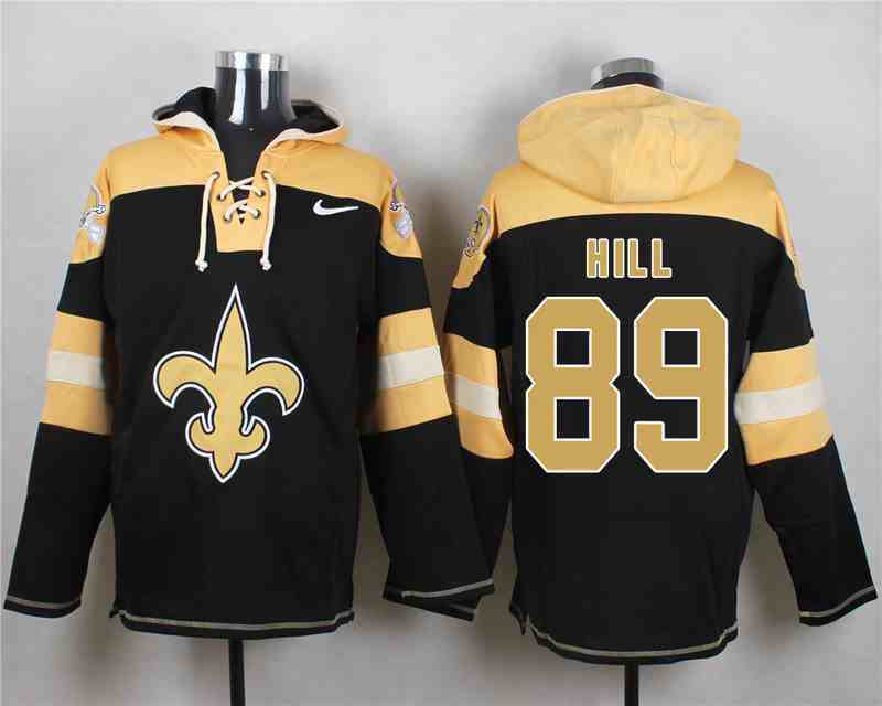 Nike Saints 89 Josh Hill Black Hooded Jersey