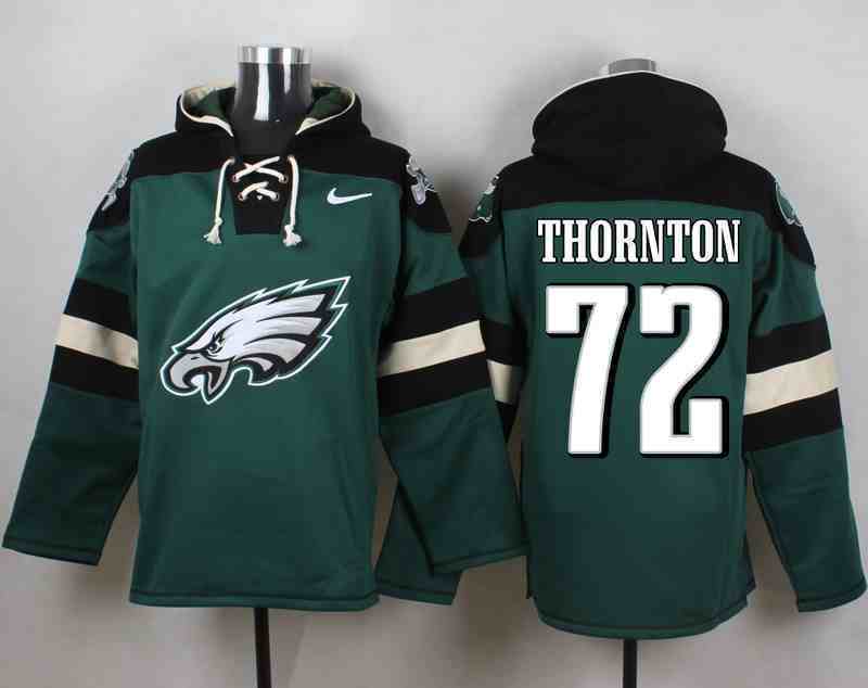 Nike Eagles 72 THORNTON Green Hooded Jersey