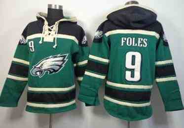 Philadelphia Eagles #9 Nick Foles Midnight Green Sawyer Hooded Sweatshirt NFL Hoodie