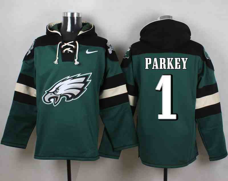 Nike Eagles 1 Cody Parkey Green Hooded Jersey