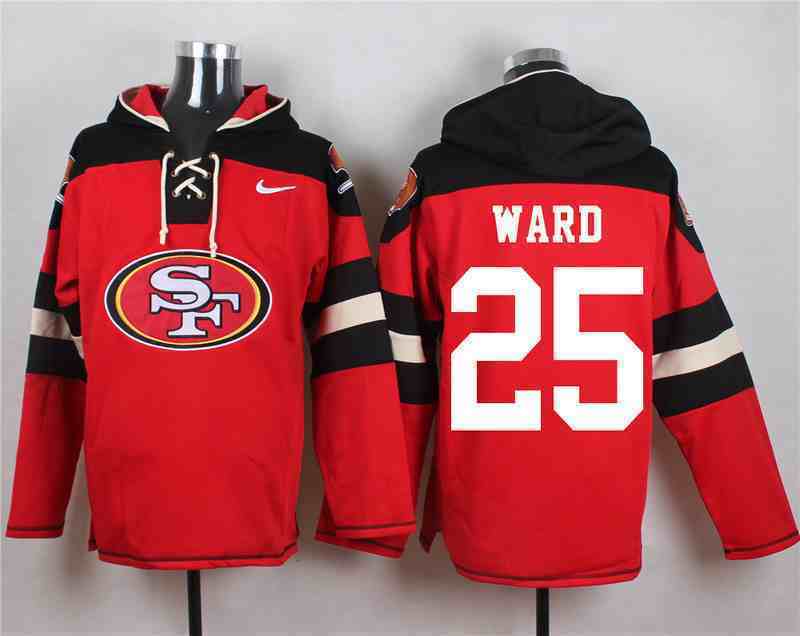 Nike 49ers 25 Jimmie Ward Red Hooded Jersey