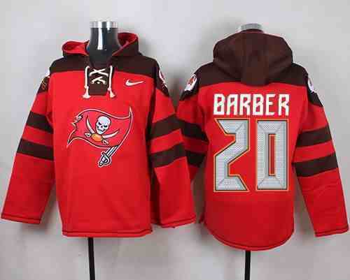 Nike Buccaneers 20 Ronde Barber Red Hooded Jersey