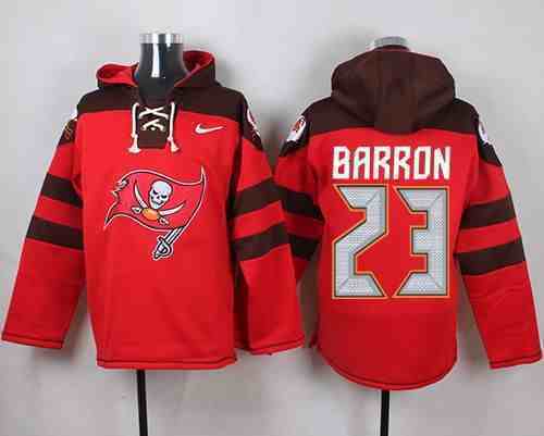Nike Buccaneers 23 BARRON Red Hooded Jersey