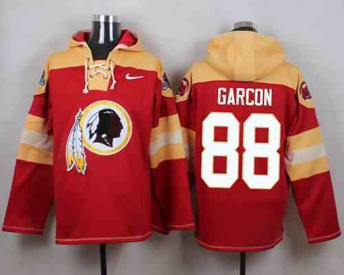 Nike Redskins 88 Pierre Garcon Red Hooded Jersey
