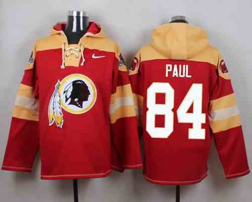 Nike Redskins 84 Niles Paul Red Hooded Jersey