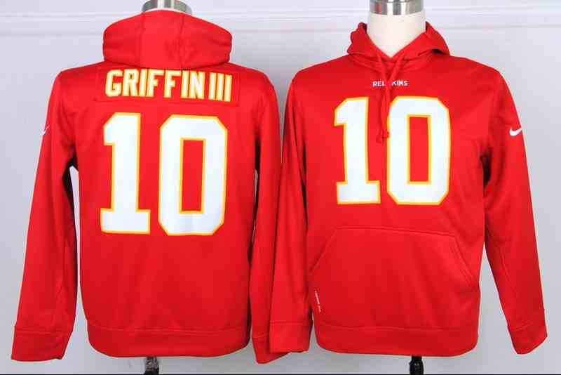 Nike Washington Redskins #10 Robert Griffin III Red Hoodie
