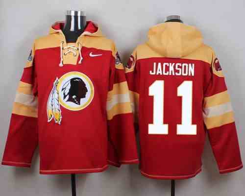 Nike Redskins 11 DeSean Jackson Red Hooded Jersey
