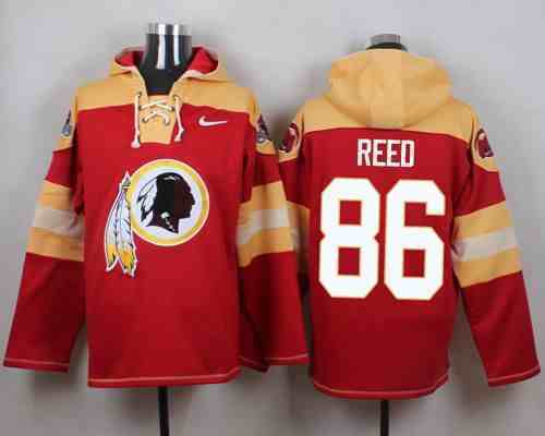 Nike Redskins 86 Jordan Reed Red Hooded Jersey