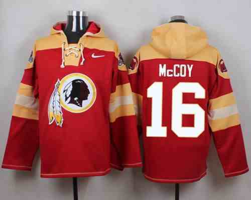 Nike Redskins 16 Colt McCoy Red Hooded Jersey