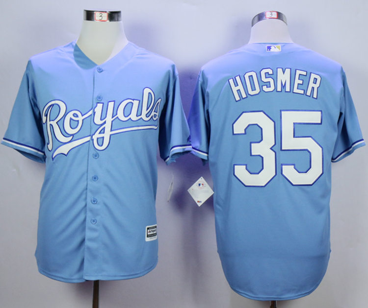 Royals 35 Eric Hosmer Light Blue New Cool Base Jersey
