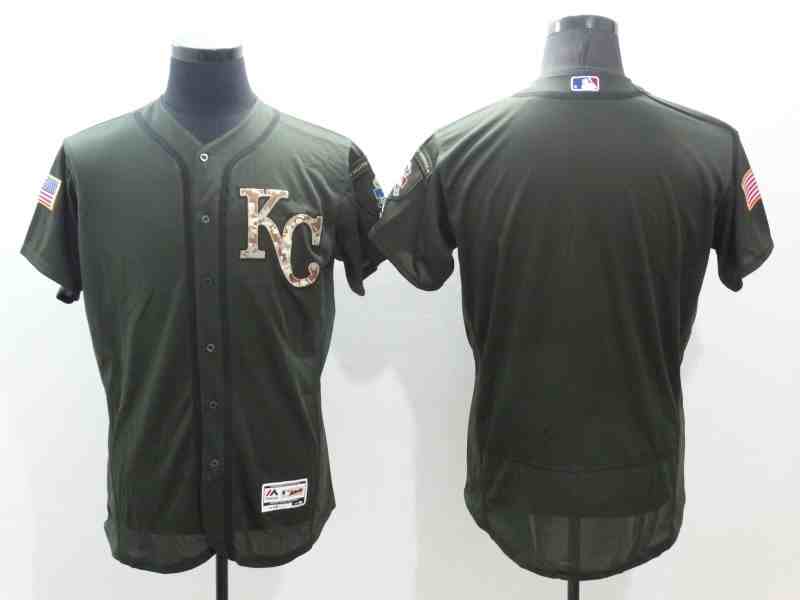 Royals Blank Olive Green Flexbase Jersey