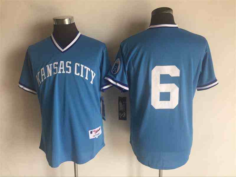 Royals 6 Bo Jackson Light Blue Throwback Jersey
