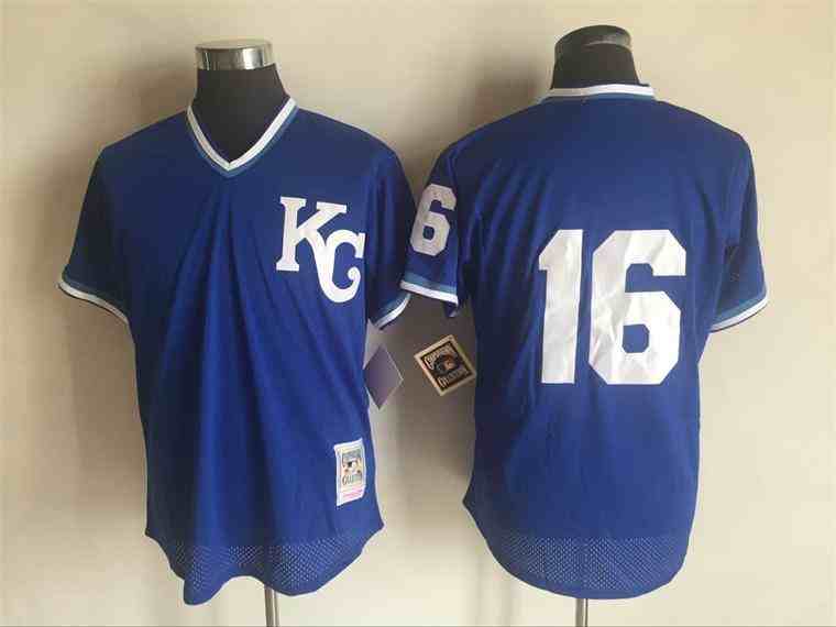 Royals 16 Bo Jackson Blue Throwback Jersey