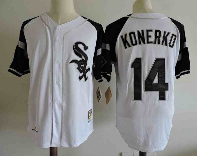 White Sox 14 Paul Konerko White 2005 World Series Champions Cooperstown Collection Jersey