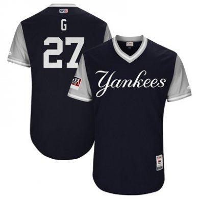 Yankees #27 Giancarlo Stanton G Navy 2018 Players Weekend Authentic Team Jersey