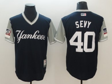Yankees 40 Luis Severino Sevy Navy 2018 Players Weekend Authentic Team Jersey
