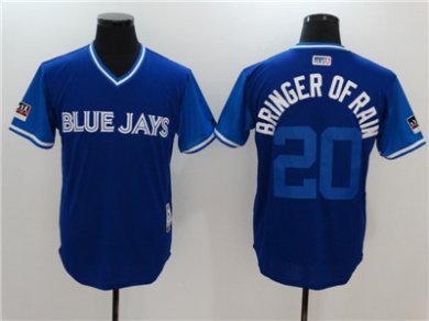 Blue Jays #20 Josh Donaldson Bringer Of Rain Royal 2018 Players Weekend Authentic Team Jersey