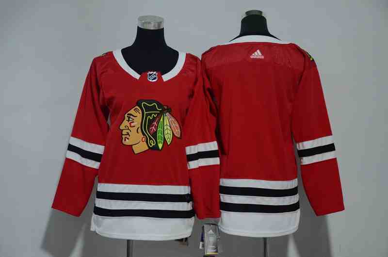 Blackhawks Blank Red Youth Adidas Jersey