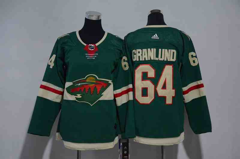 Wild 64 Mikael Granlund Green Youth Adidas Jersey