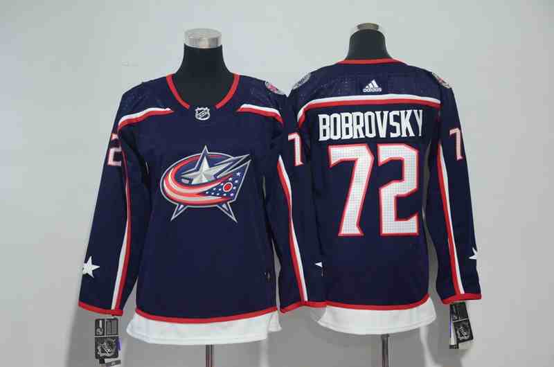 Blue Jackets 72 Sergei Bobrovsky Navy Youth Adidas Jersey