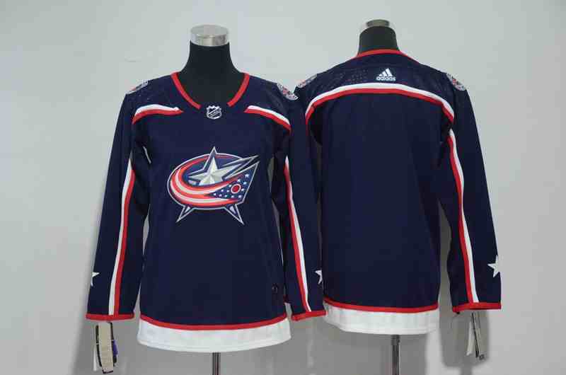 Blue Jackets Blank Navy Youth Adidas Jersey